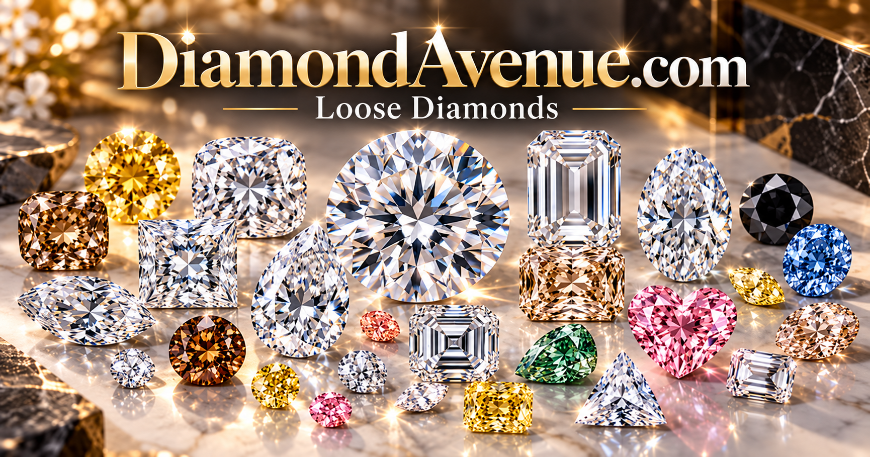 Loose diamonds in a variety of shapes, sizes and colors - DiamondAvenue.com